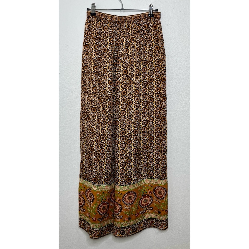 Spell & the Gypsy Sannah Brown Floral Jacquard Printed Wide Leg Light Pants S - Picture 5 of 7